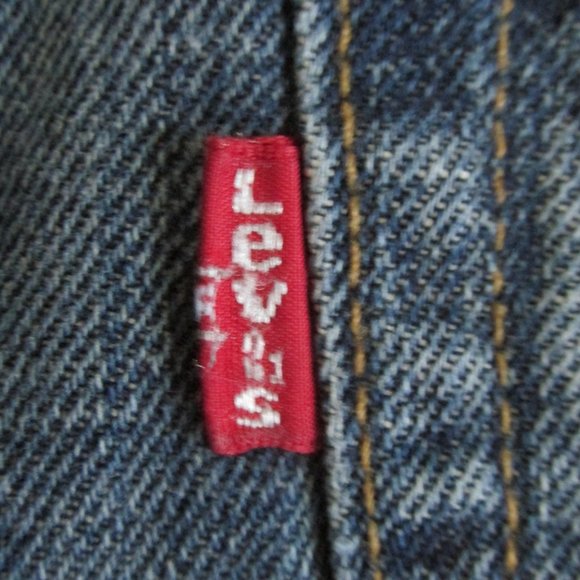 LEVI'S 569 BOY'S SIZE 10 R (28 X 25) JEANS DARK BLUE SLUB DENIM LOOSE GIRL'S RED - Picture 10 of 16
